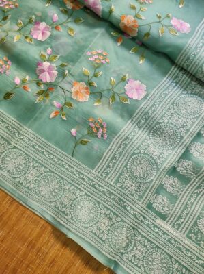 Pure Organza Silk With Jaal Work (24)