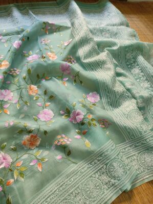Pure Organza Silk With Jaal Work (3)