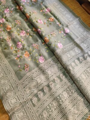 Pure Organza Silk With Jaal Work (7)