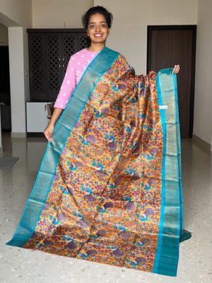 Pure Tussar Silk With Blouse. (16)