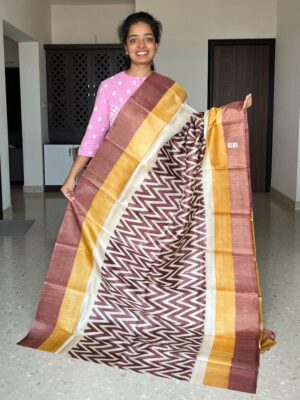 Pure Tussar Silk With Blouse. (22)