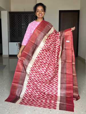 Pure Tussar Silk With Blouse. (24)