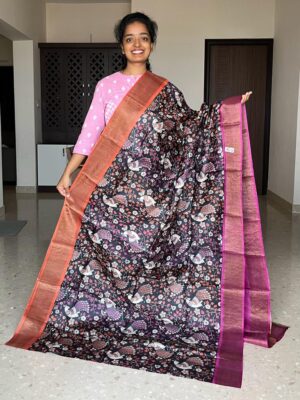 Pure Tussar Silk With Blouse. (33)