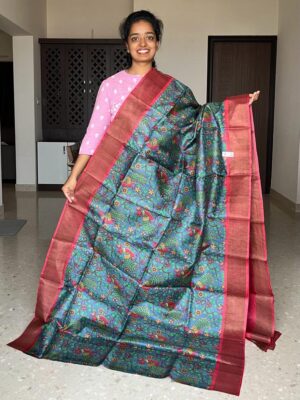 Pure Tussar Silk With Blouse. (36)