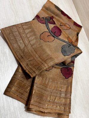 Kalamkari Hand Painted Tussar Silk (1)