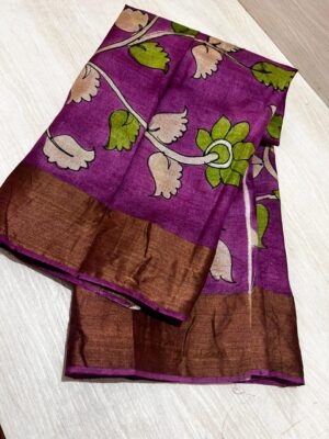 Kalamkari Hand Painted Tussar Silk (11)