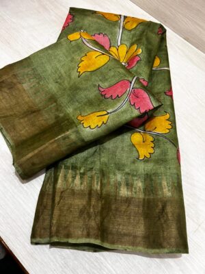 Kalamkari Hand Painted Tussar Silk (4)