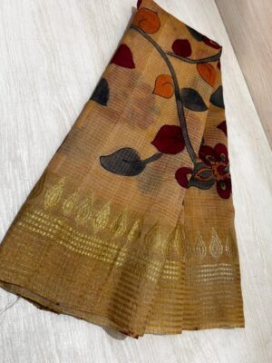 Kalamkari Hand Painted Tussar Silk (5)