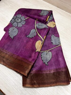Kalamkari Hand Painted Tussar Silk (8)