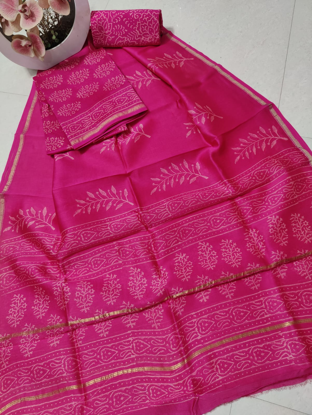 Pure Chanderi Silk Dresses Online | siri designers