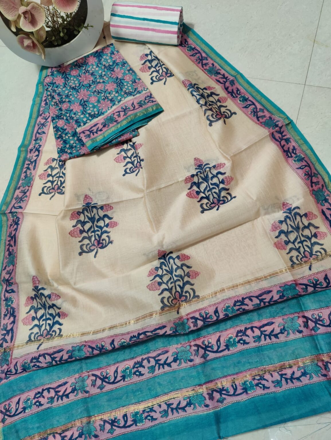 Pure Chanderi Silk Dresses Online | siri designers
