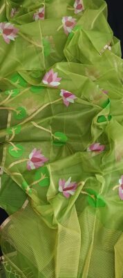 Pure Muslin Silk Sarees With Blouse (3)