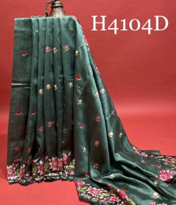 Tussar Cutwork Sarees With Blouse (4)