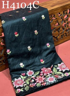 Tussar Cutwork Sarees With Blouse (6)