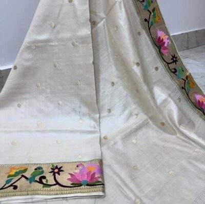 Elegant Pure Desi Tussar Silk Sarees (9)