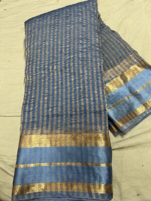 Handloom Banaras Stripes Sarees (3)