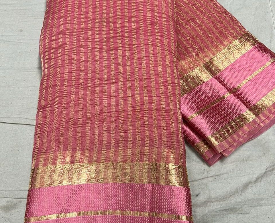 Handloom Banaras Stripes Sarees (8)