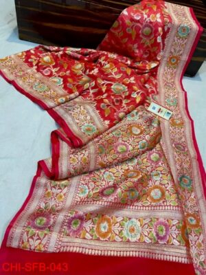 Pure Banarasi Handloom Khadi Georgette Silk Sarees (10)