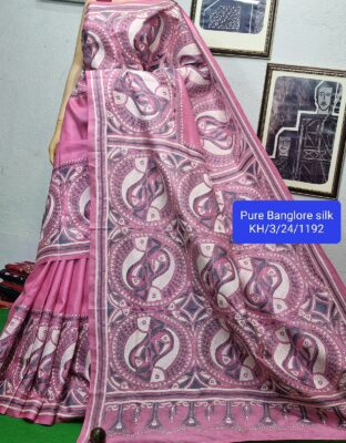 Pure Banglori Silk Kantha Stitch Sarees (6)
