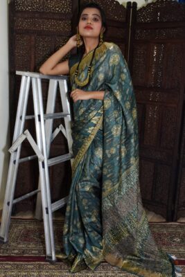 Pure Linen Printed Sarees (6)