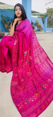 Pure Matka Silk Sarees With Blouse (7)
