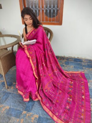 Pure Matka Silk Sarees With Blouse (9)