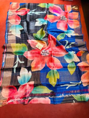 Pure Tussar Printed Floral Sarees (13)