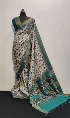 Pure Tussar Silk Printed Sarees With Price (15)