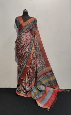 Pure Tussar Silk Printed Sarees With Price (16)