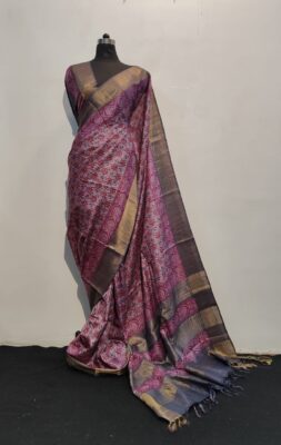 Pure Tussar Silk Printed Sarees With Price (29)