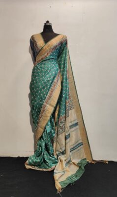 Pure Tussar Silk Printed Sarees With Price (39)