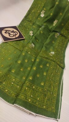 Pure Tussar With Embroidary Work (14)