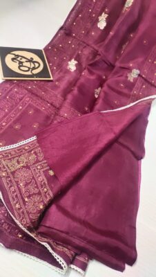 Pure Tussar With Embroidary Work (20)
