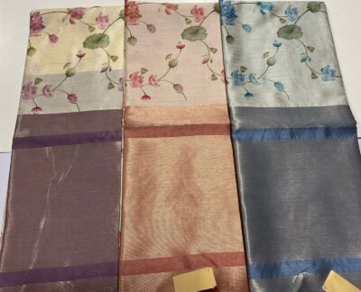 Soft Zari Tussar With Smart Floral Prints (2)