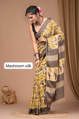 Latest Mashroom Dola Silk Sarees (1)