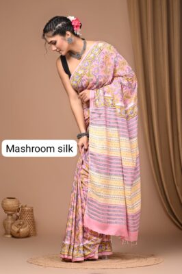Latest Mashroom Dola Silk Sarees (10)