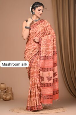 Latest Mashroom Dola Silk Sarees (14)