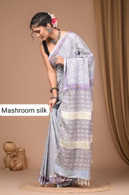 Latest Mashroom Dola Silk Sarees (2)
