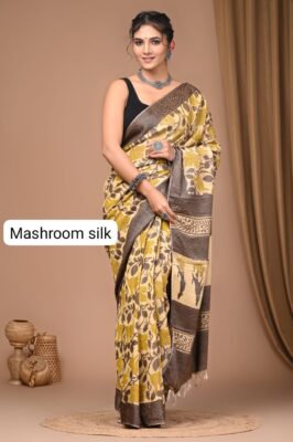 Latest Mashroom Dola Silk Sarees (20)