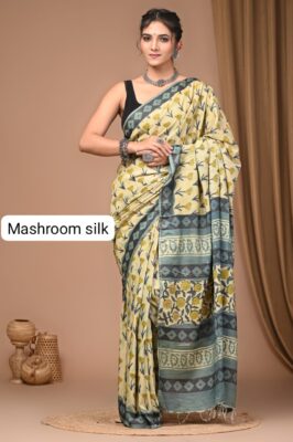 Latest Mashroom Dola Silk Sarees (7)