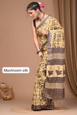 Latest Mashroom Dola Silk Sarees (9)