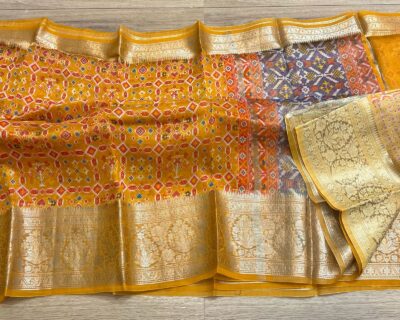 Pure Handloom Organza Silk Printed Sarees (7)