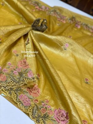 Pure Smooth And Shiny Tussar Tissue Sarees (21)