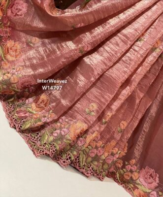 Pure Smooth And Shiny Tussar Tissue Sarees (34)