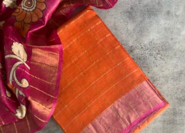 Pure Tussar Silk Checks Sarees (1)