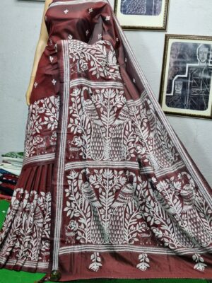 Soft Art Silk Kantha Stitch Sarees (10)