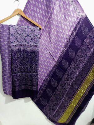 Ajrakh Printed Modal Silk 3 Piece Dresses (10)