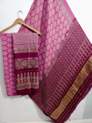 Ajrakh Printed Modal Silk 3 Piece Dresses (12)