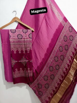 Ajrakh Printed Modal Silk 3 Piece Dresses (13)