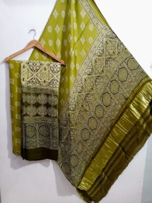 Ajrakh Printed Modal Silk 3 Piece Dresses (16)